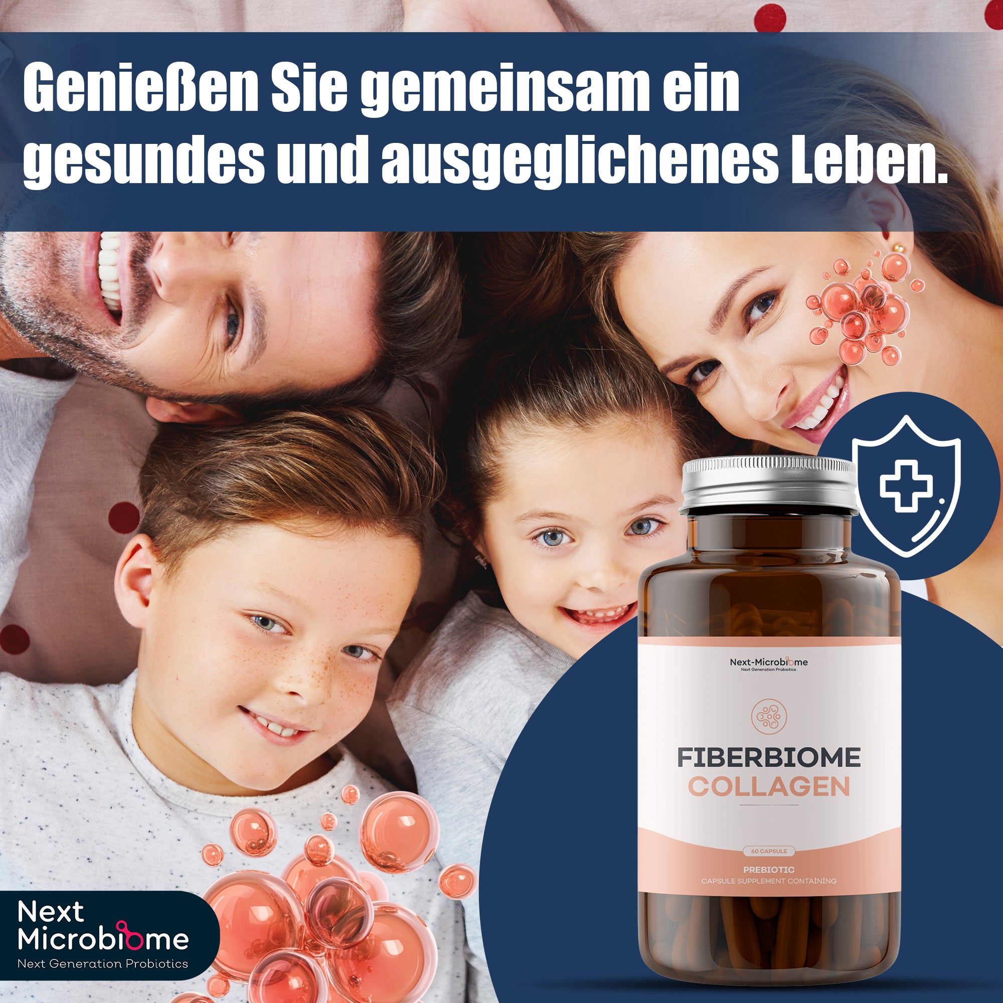 Fiberbiome-Collagen – Kollagen & Präbiotika für Darm- und Körpergesundheit, 60 Kapseln