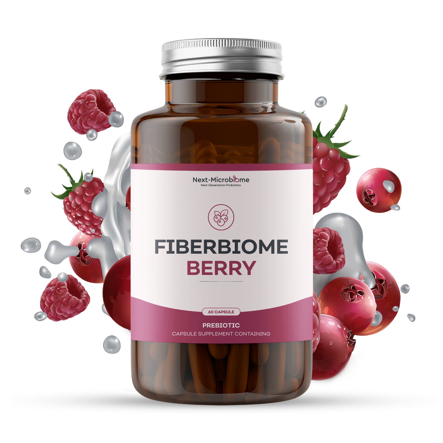 Fiberbiome-Berry – Präbiotisches Nahrungsergänzungsmittel für die Darmgesundheit, 60 Kapseln