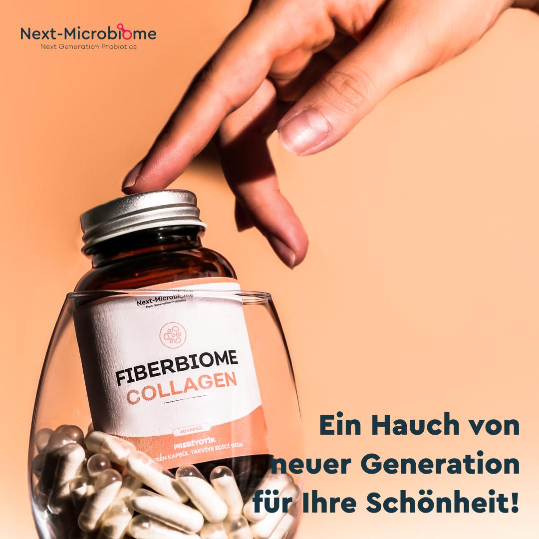 Fiberbiome-Collagen – Kollagen & Präbiotika für Darm- und Körpergesundheit, 60 Kapseln